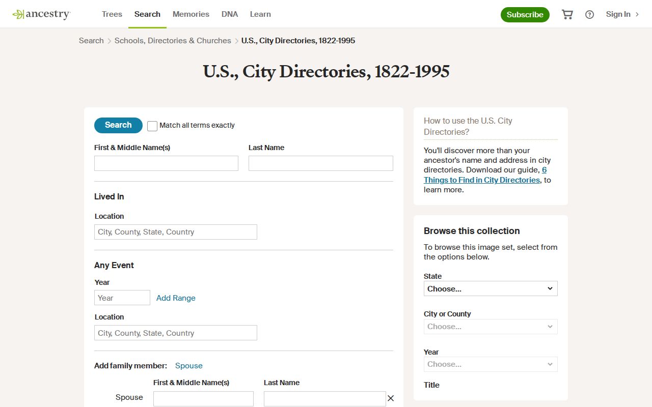 Middletown city directory farm directory collection view