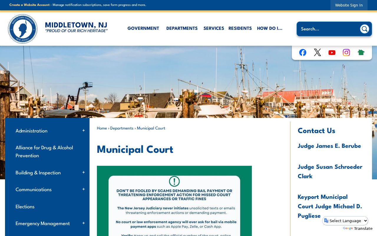 Middletown residents directory municipal court record source