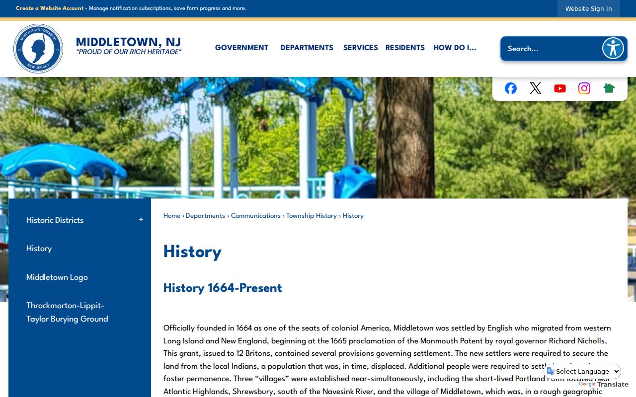 Middletown previous residents history and changing village context